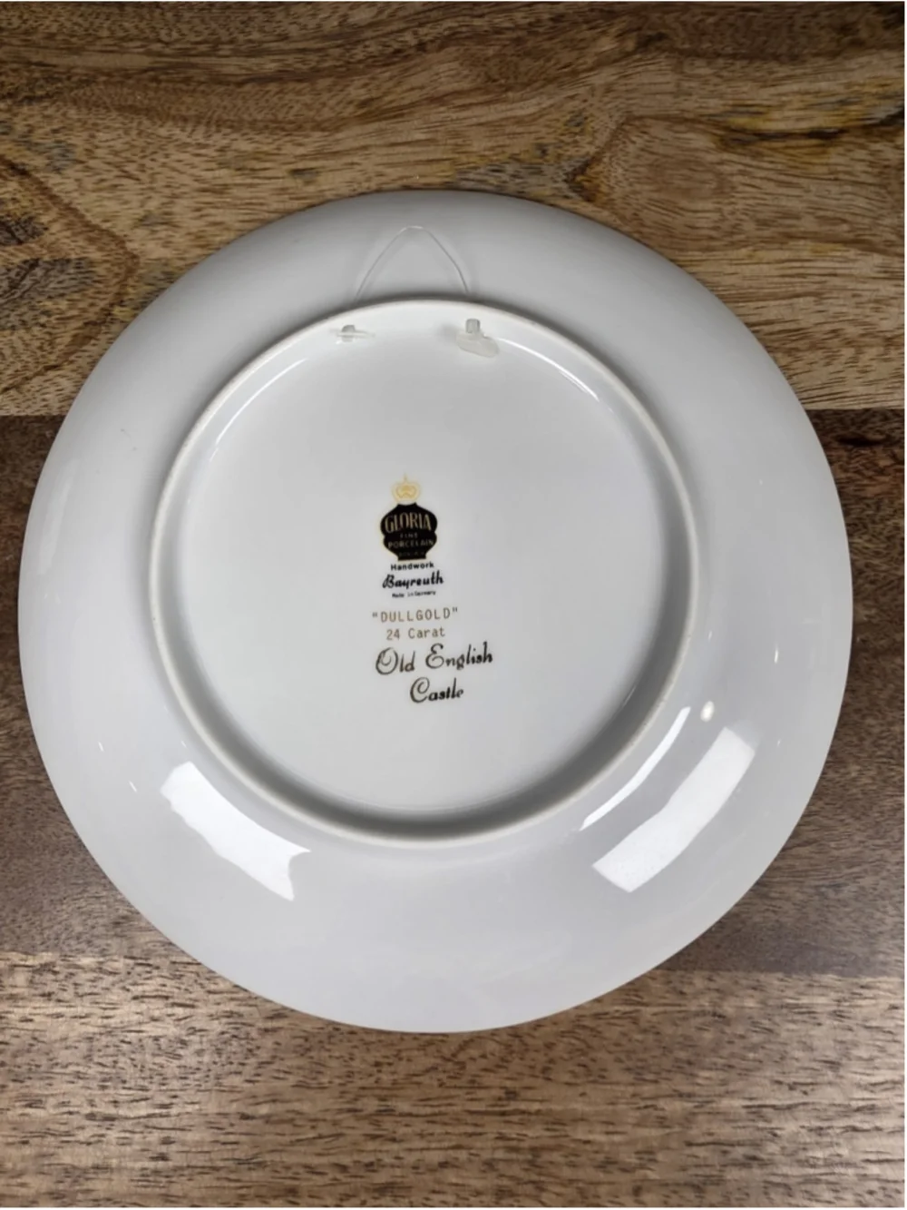 VTG Gloria Bayreuth Old English Castle Plates England Set 4 Germany 24K Gold